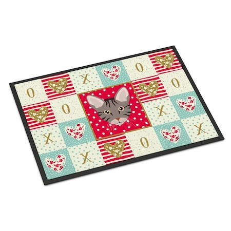 Carolines Treasures 18 x 27 in. Ocicat Cat Love Indoor or Outdoor Mat CK5138MAT